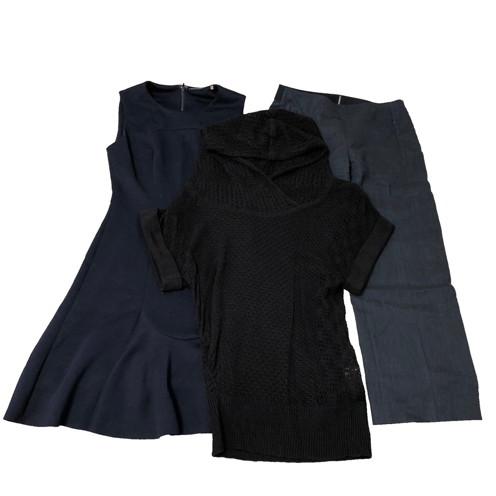 Elie Tahari Mixed Lot Womens Small 2 Sweater Pants Dress Blue Black Classic